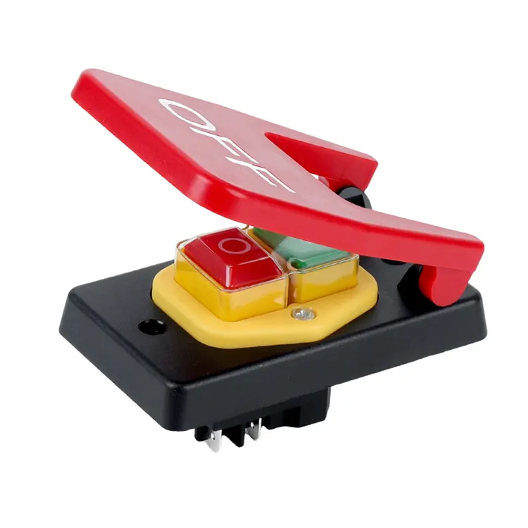 16A 빅 레드 OFF 패널 푸시 버튼 전자기 스위치