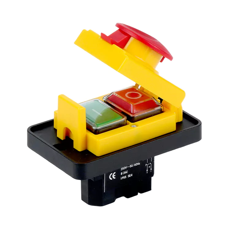 8A 대형 패널 비상 정지 커버 푸시 버튼 전자기 스위치