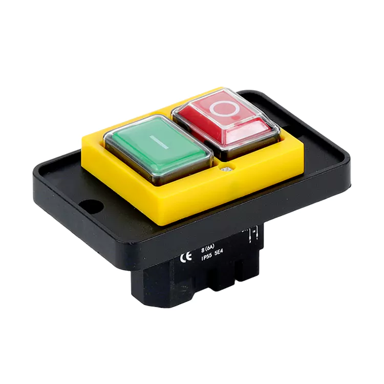 8A 큰 패널 노란색 푸시 버튼 전자기 스위치